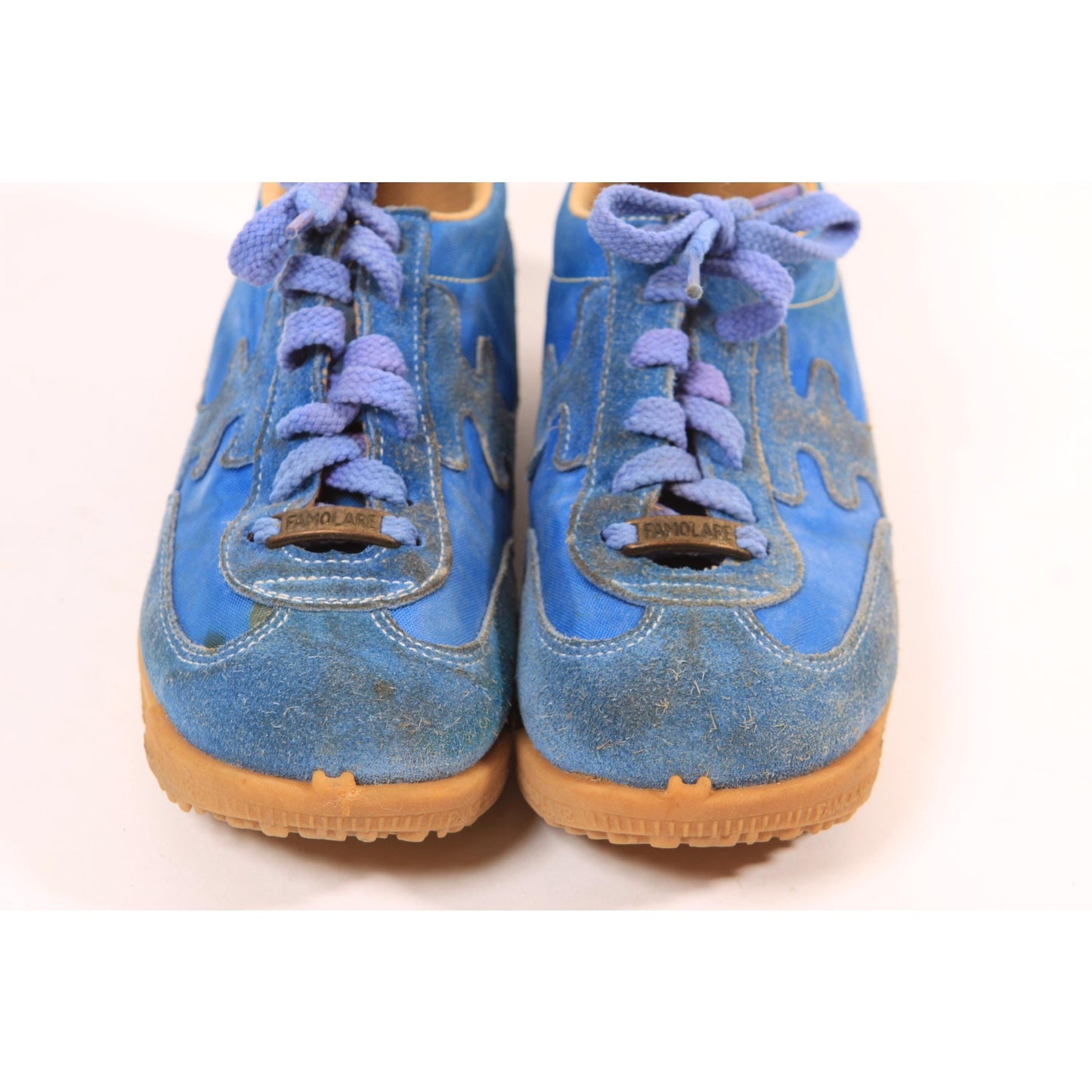 1970s Blue Suede Leather Tennis Shoes Sneakers by Wingnut Famolare-Size 7