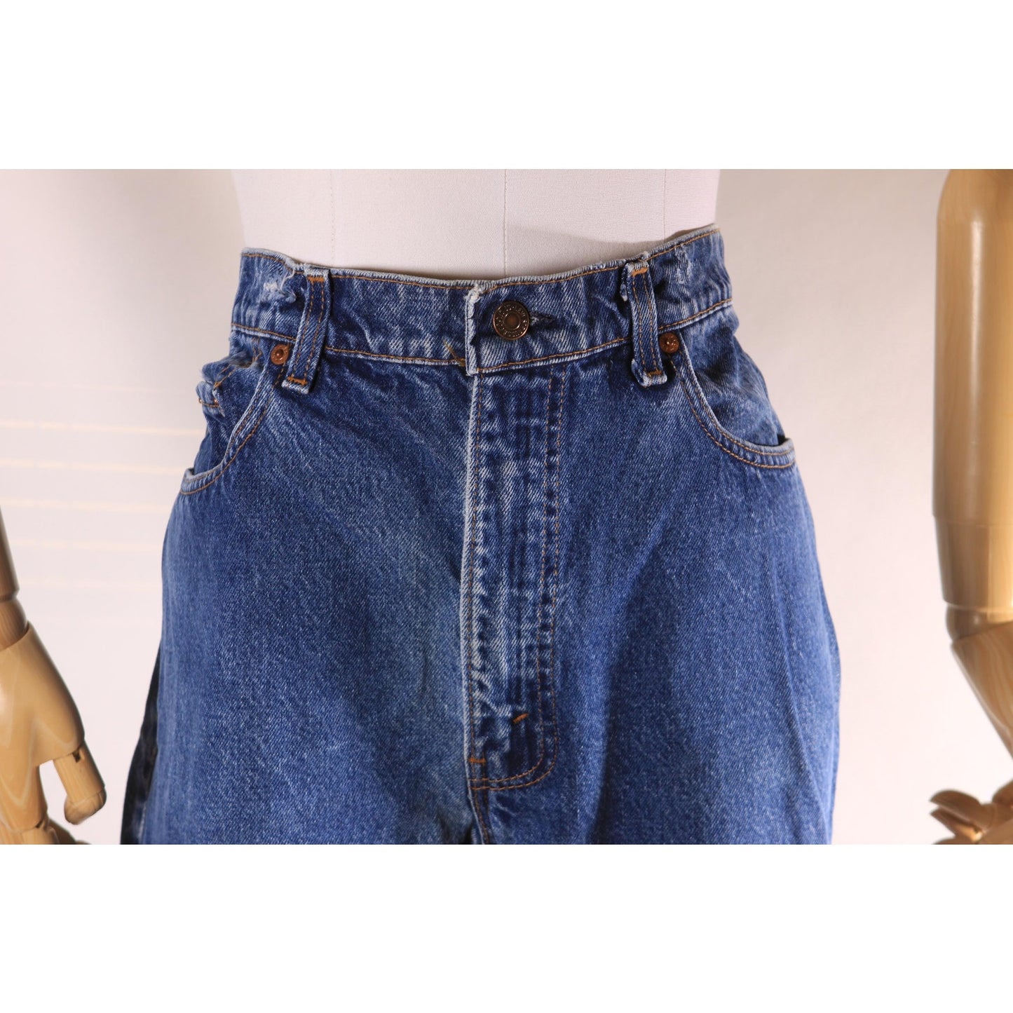 1980s Blue Denim 517 Mens Red Tab Jeans by Levi's - 36x29