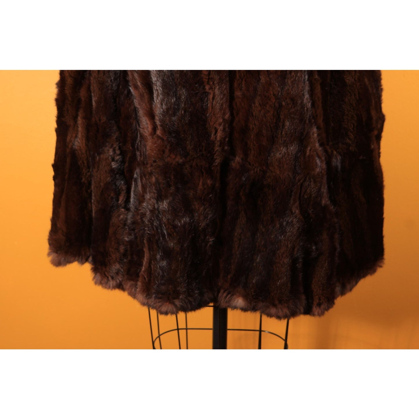 1940s Dark Brown Dyed Russian Squirrel Fur Cape -M-L