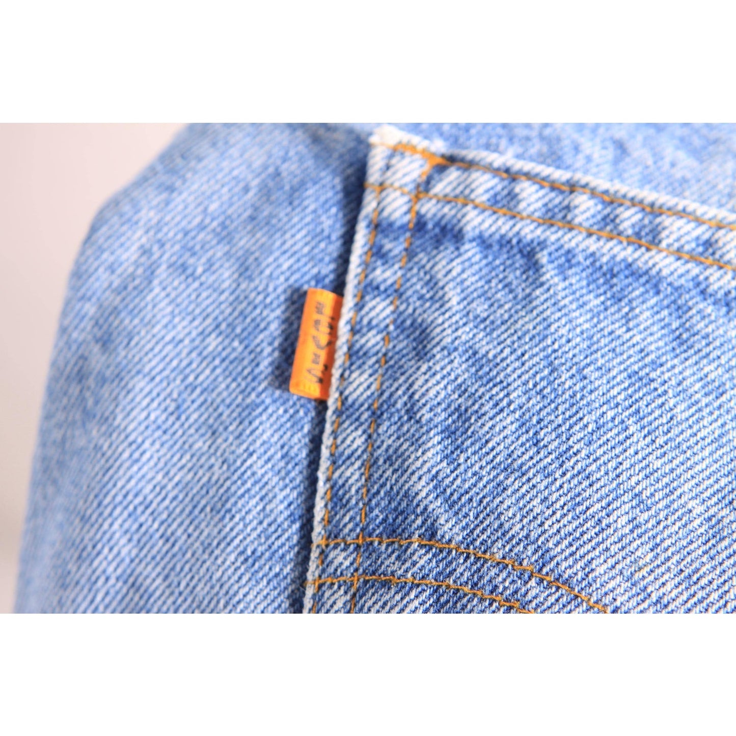1970s 1980s Blue Denim Orange Tab Mens 517 Jeans by Levi's - 42x32