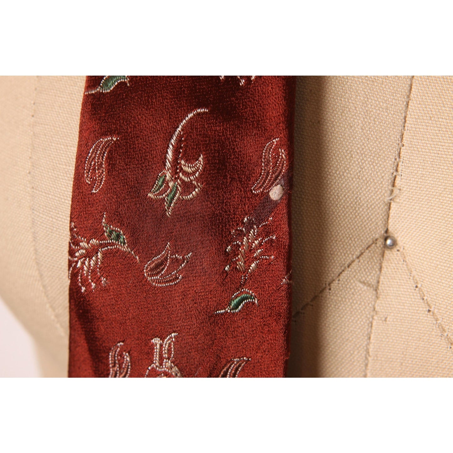 1950s Dark Red Floral Necktie Tie by Regal Wyman-Daniel