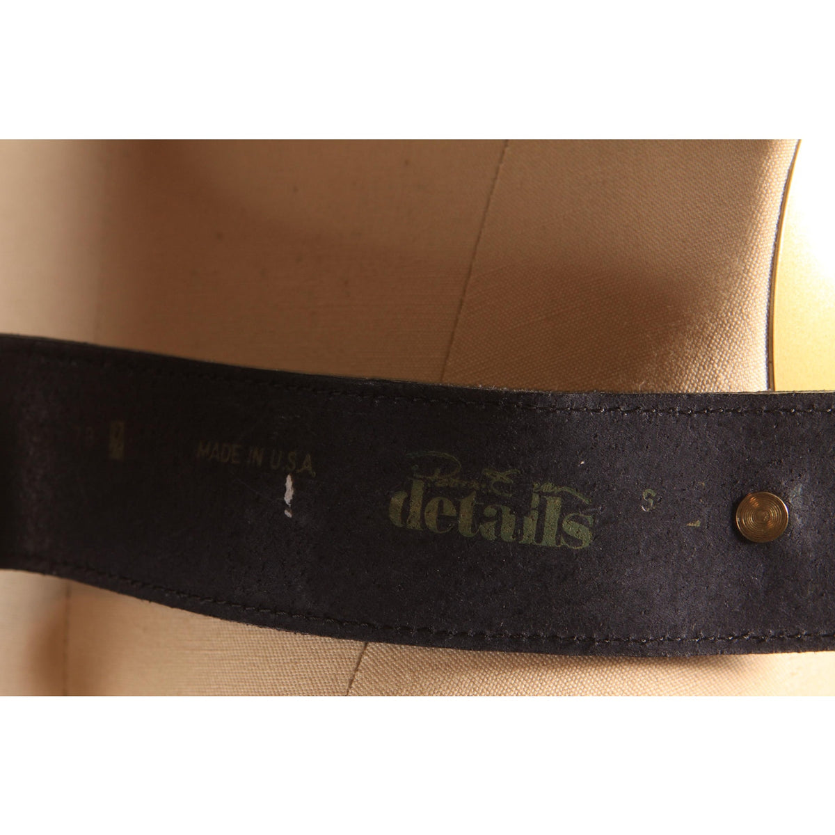 1980s Black Leather and Gold Tone Metal Escada Style Chain Heart and Stars Charm Belt by Details