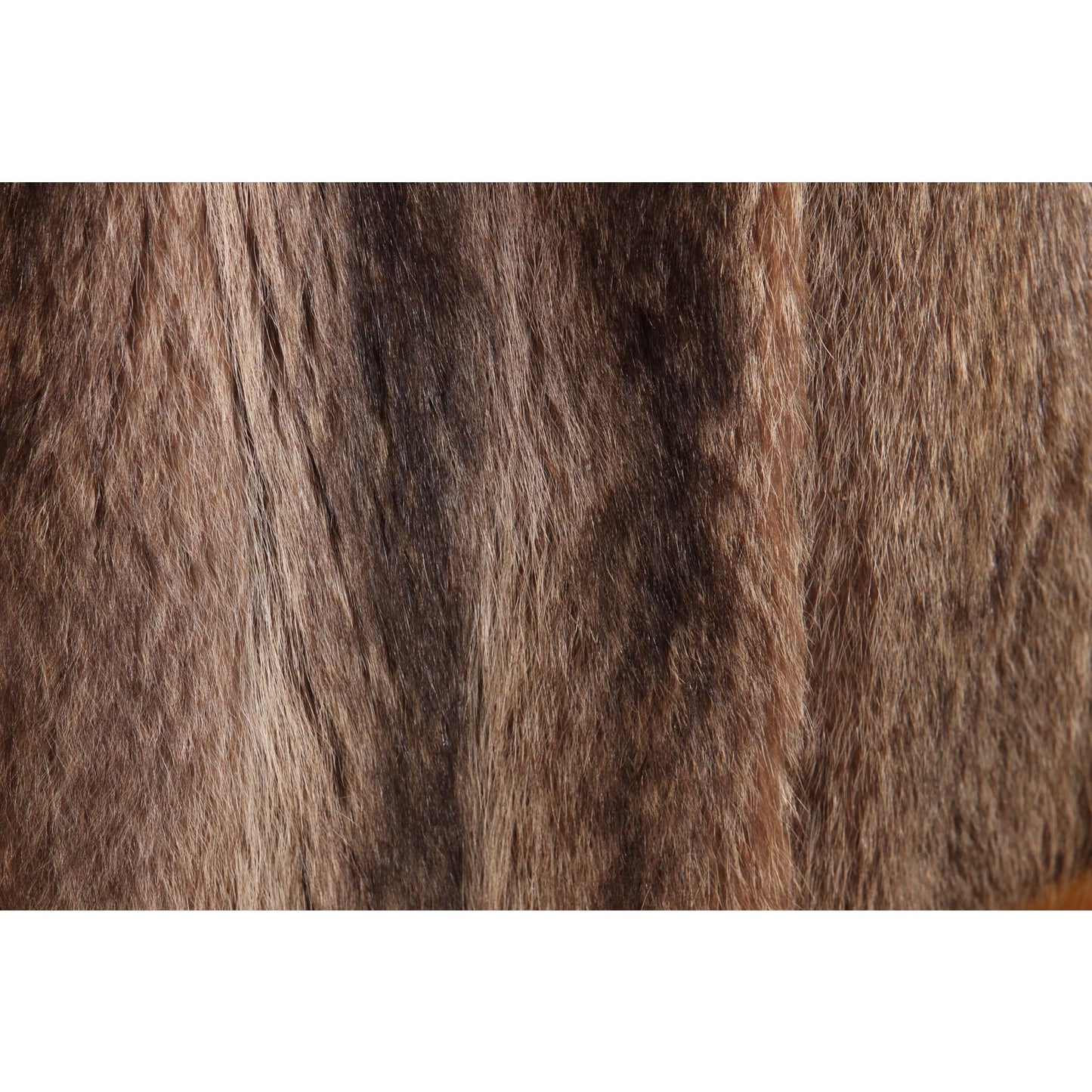 1970s Gray and Black Long Sleeve Raccoon Fur Coat -XL