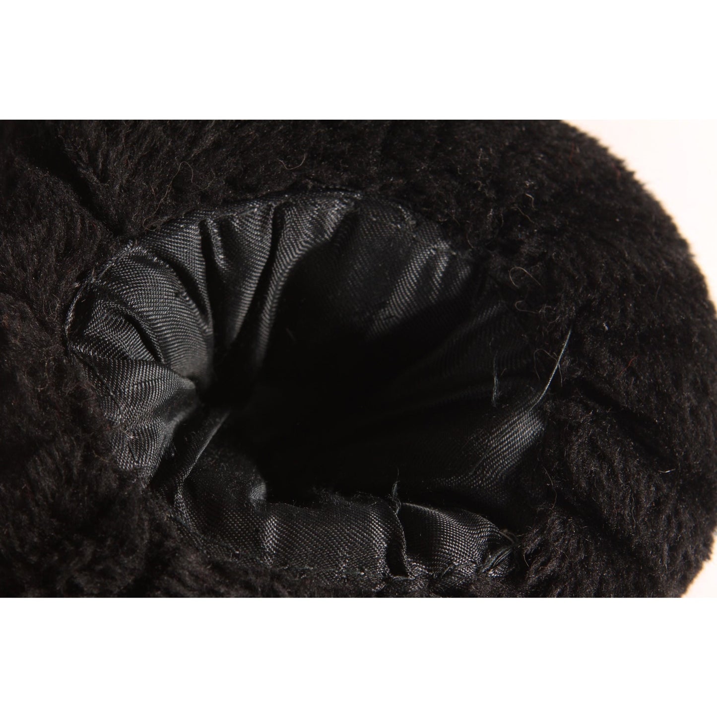 1960s Black Faux Fur Hand Warmer Child Petite Woman Hand Muff