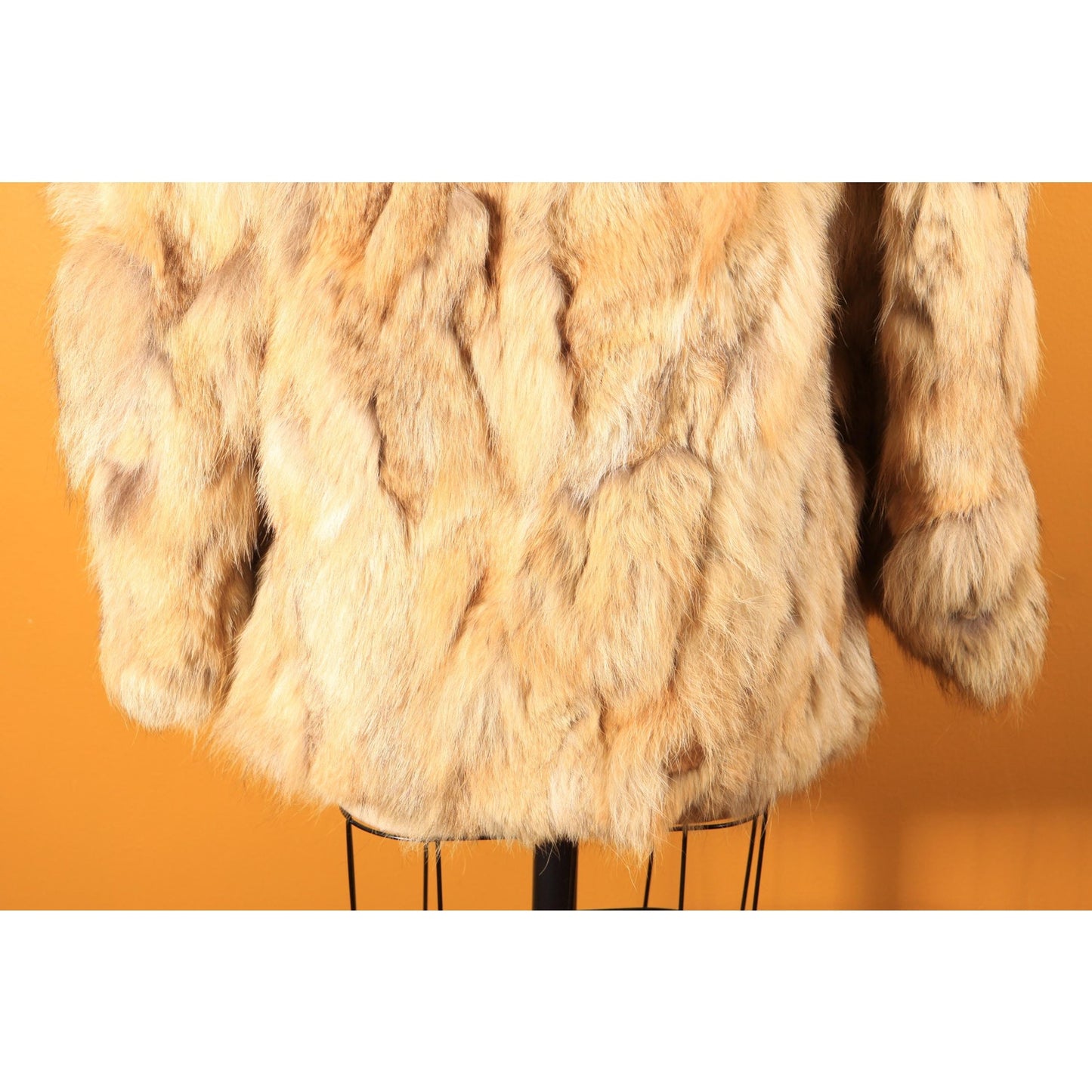 1970s Brown and Tan Patchwork Coyote Fur Coat by Furrocious -M