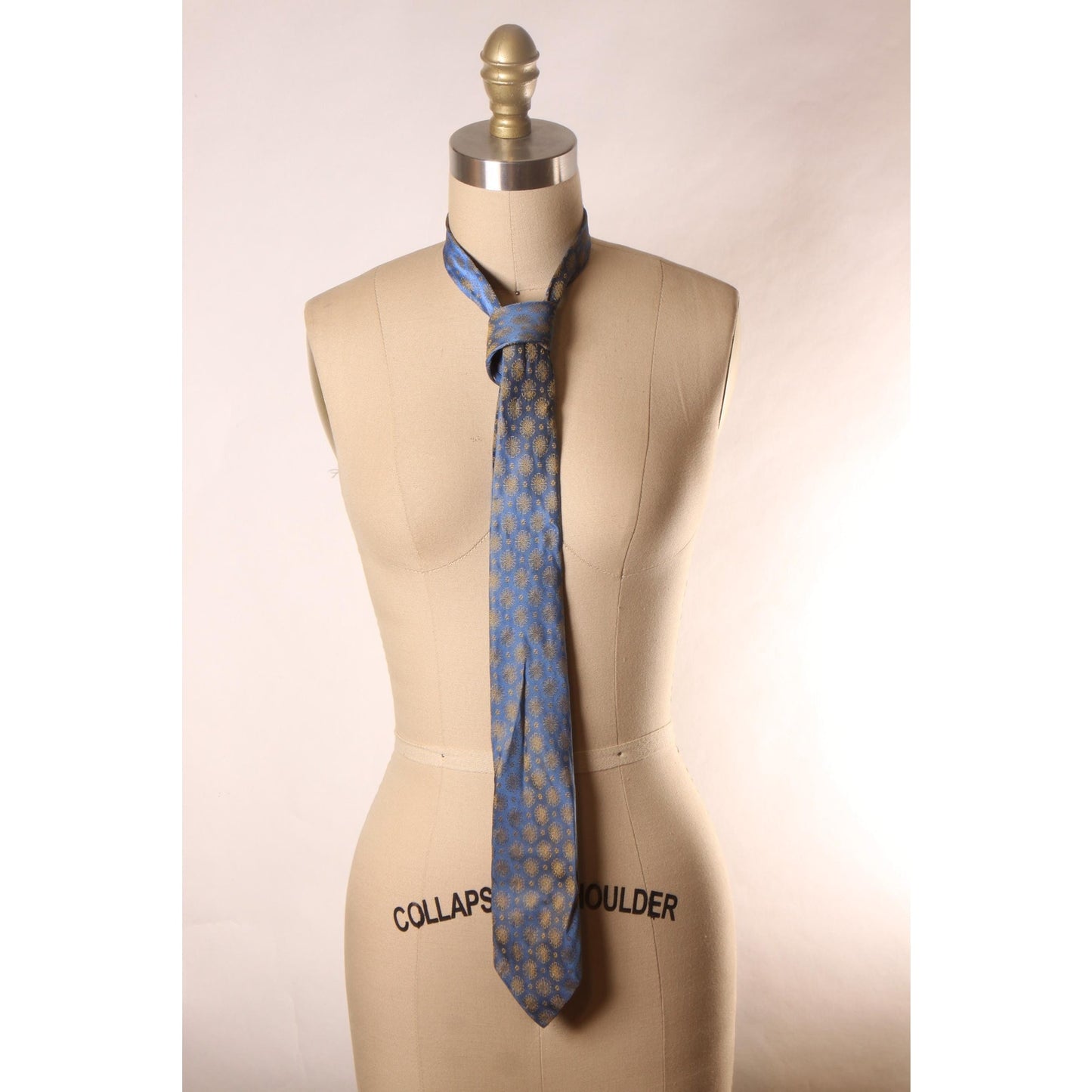 1950s Blue and Yellow Atomic Starburst Necktie Tie by Ties