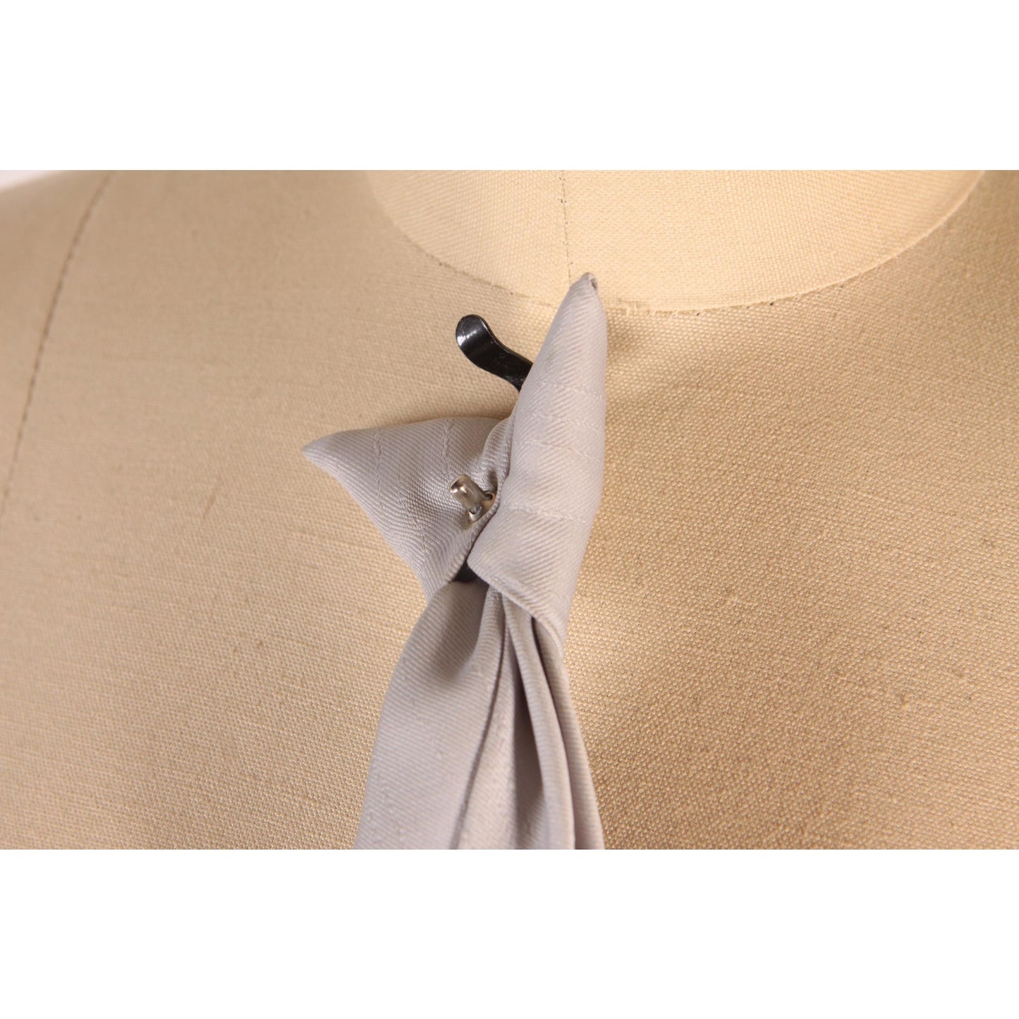 1960s Gray Clip On Necktie Tie