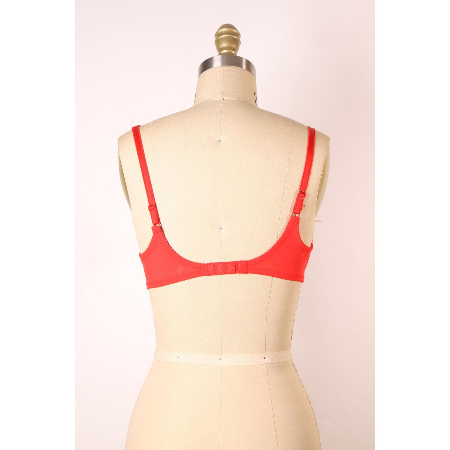 1980s Red Floral Lace Padded Bra by Fredericks of Hollywood-36C