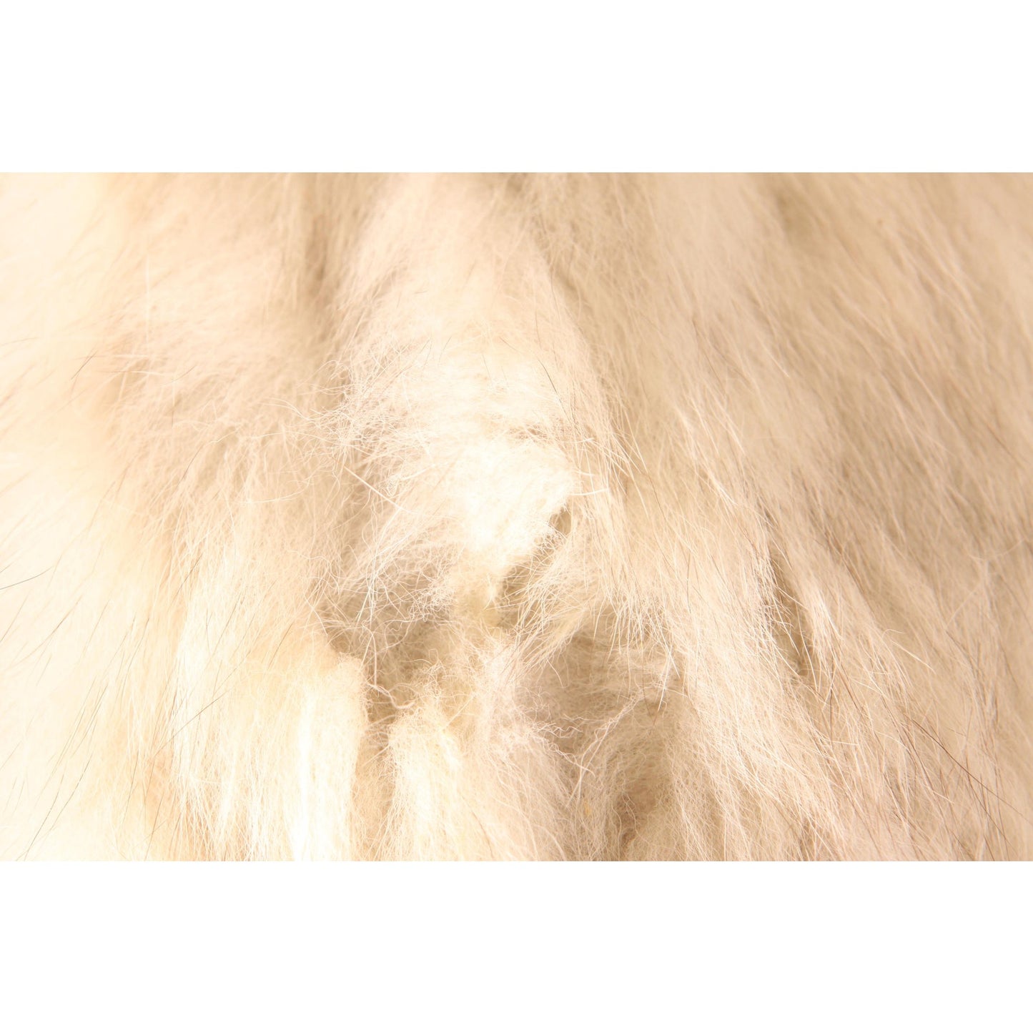 Late 1970s Early 1980s White and Gray Fox Fur Long Sleeve Coat -S
