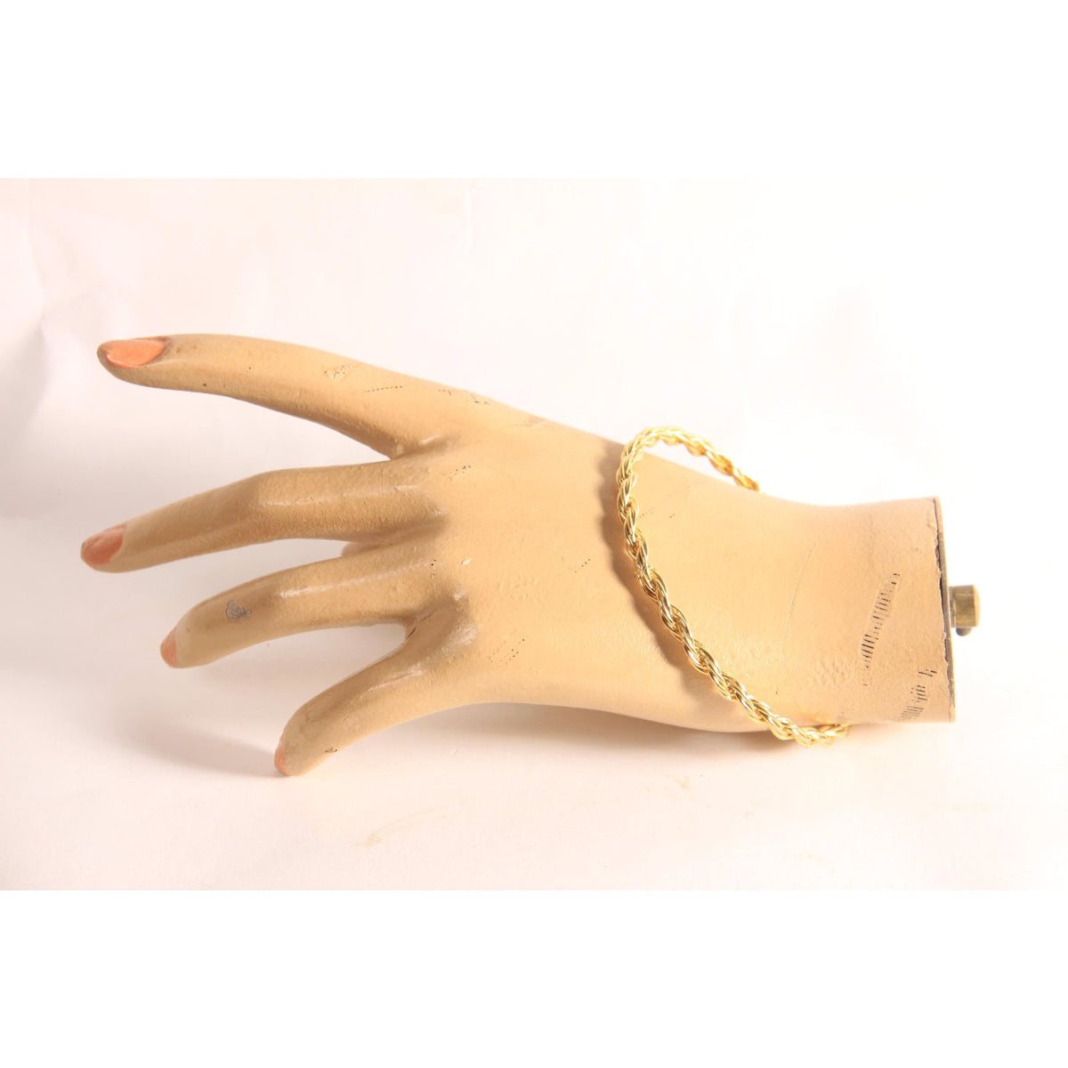 1970s 1980s Gold Tone Metal Twisted Wire Bangle Bracelet