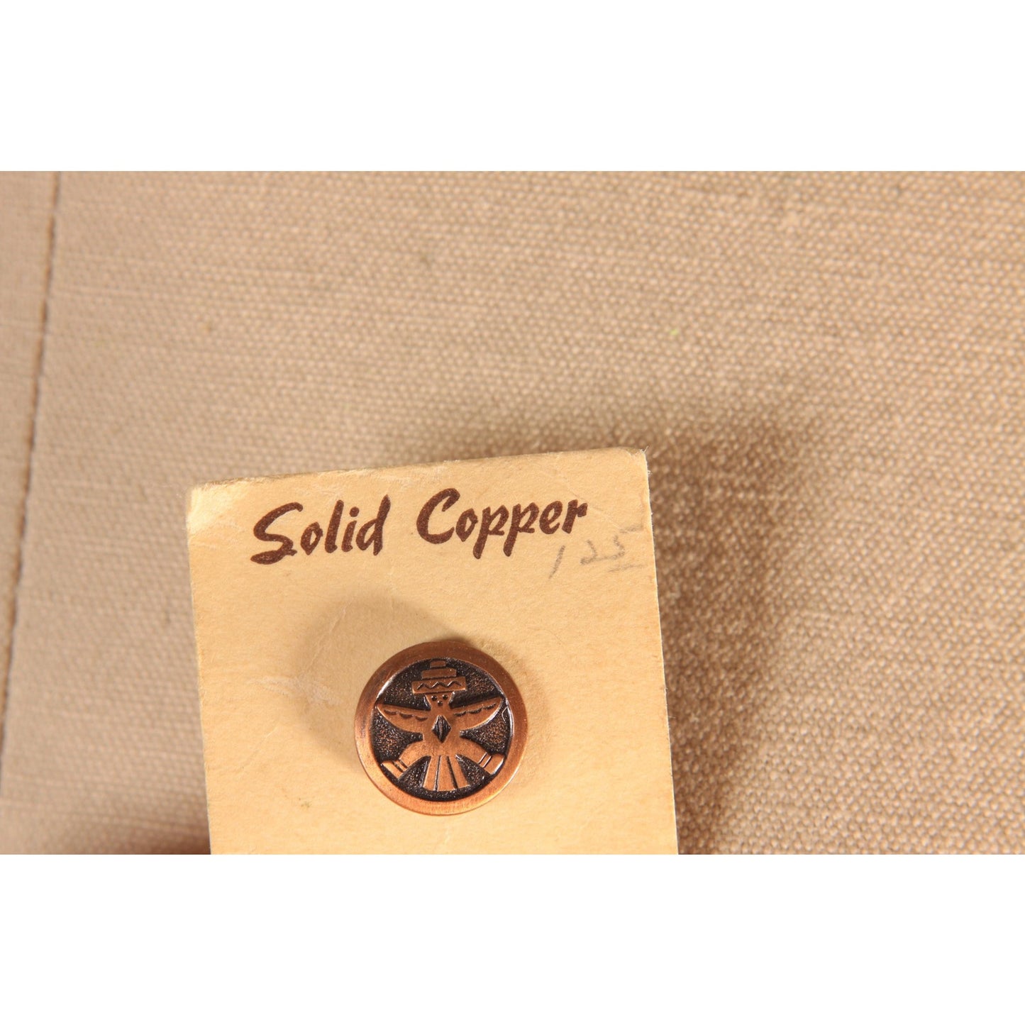 Deadstock 1950s Solid Copper Southwestern Native American Lapel Pin