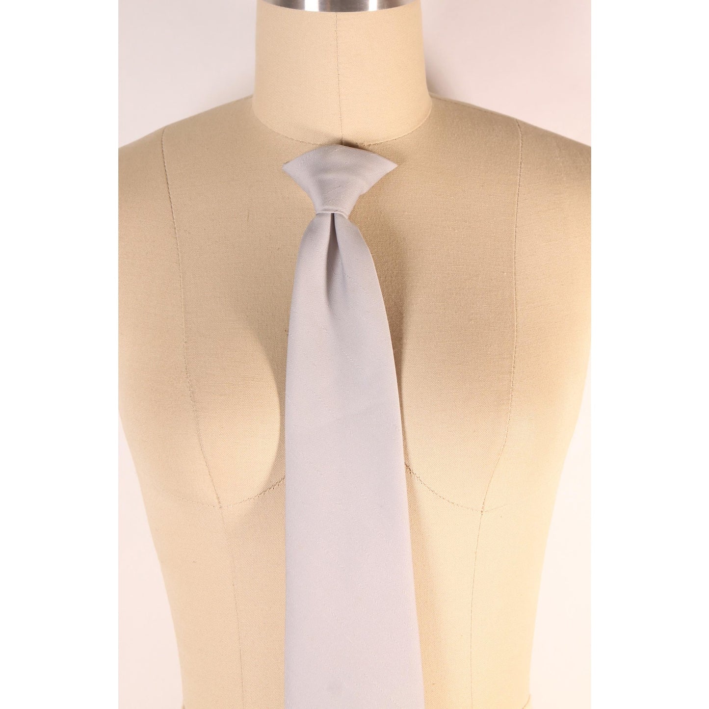1960s Gray Clip On Necktie Tie