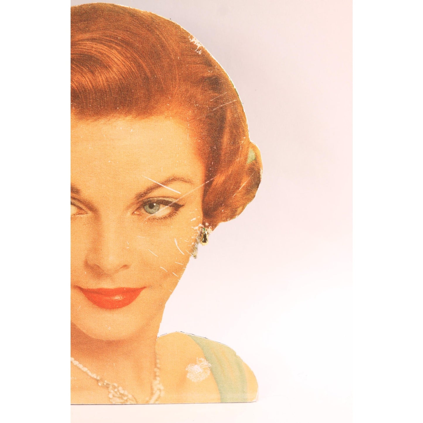 1950s Novelty Gold Tone Metal and Green Pear Earrings