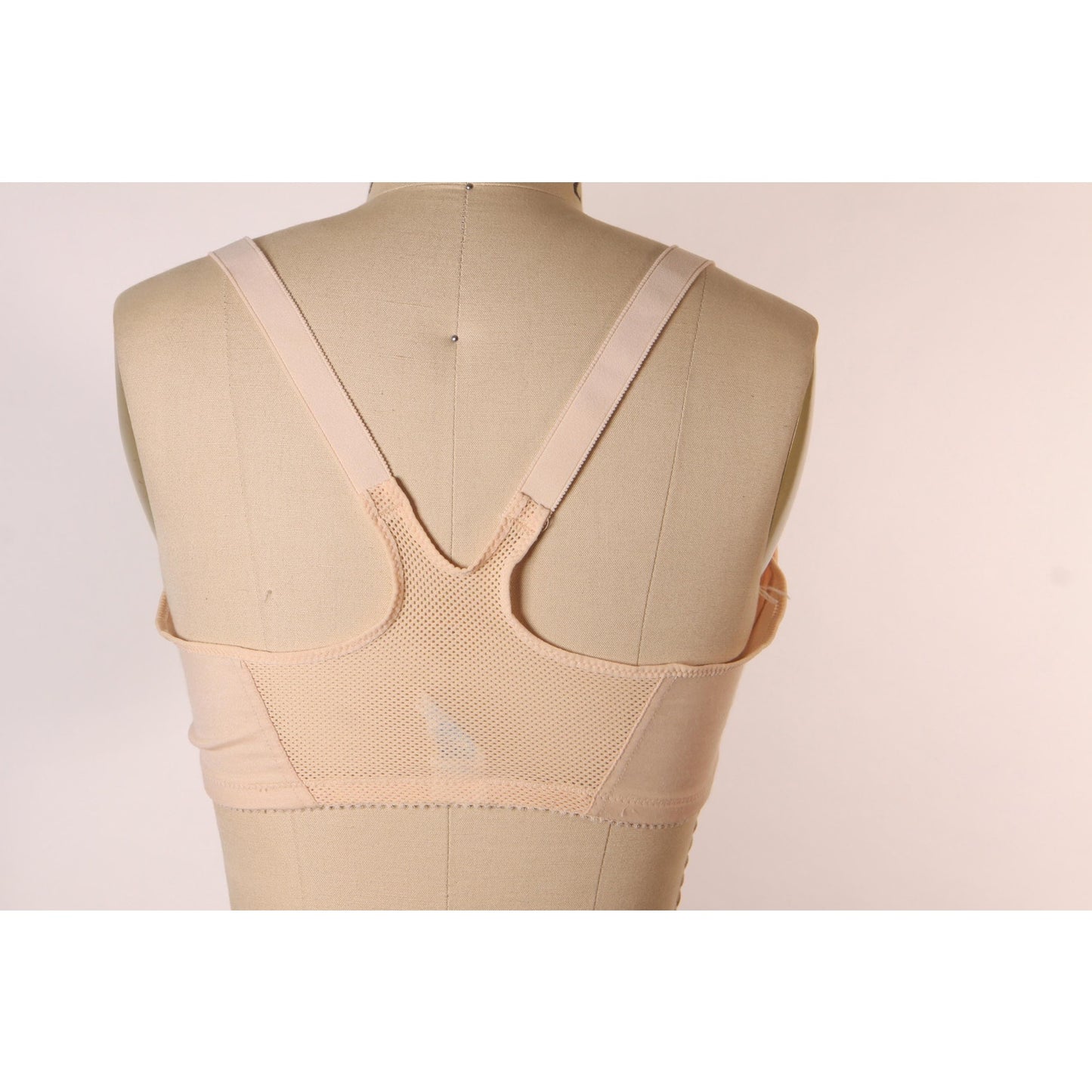1980s Beige Skin Tone Front Clasp Halter Top Bra by Classique-38C and 40C
