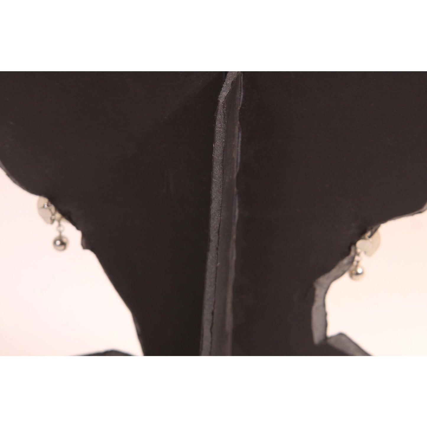 1950s Silver Tone Metal Upside Horse Shoe Geometric Screw Back Earrings