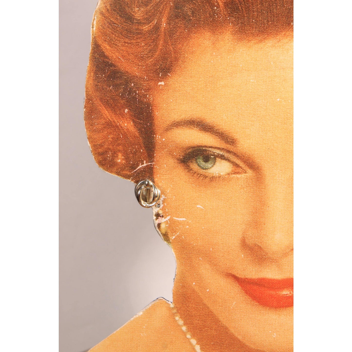 1950s Silver Tone Metal Woven Clip On Earrings