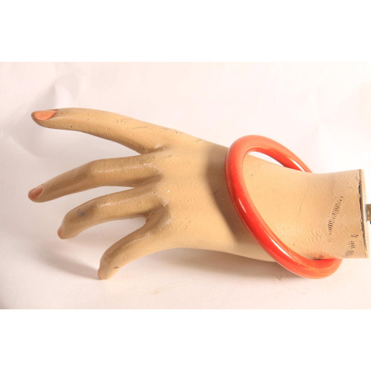1940s 1950s Tomato Soup Red and Yellow Swirl End of Day Bakelite Bangle Bracelet