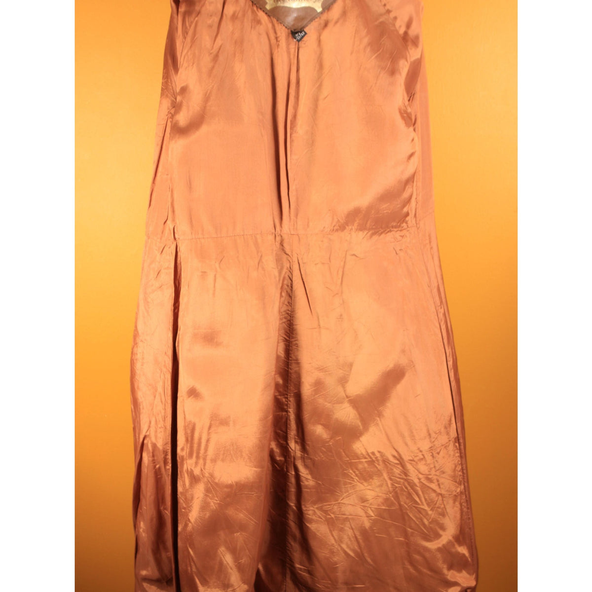 1970s Tan Brown Long Sleeve Belted Pocketed Leather Trench Coat by Montgomery Ward -M