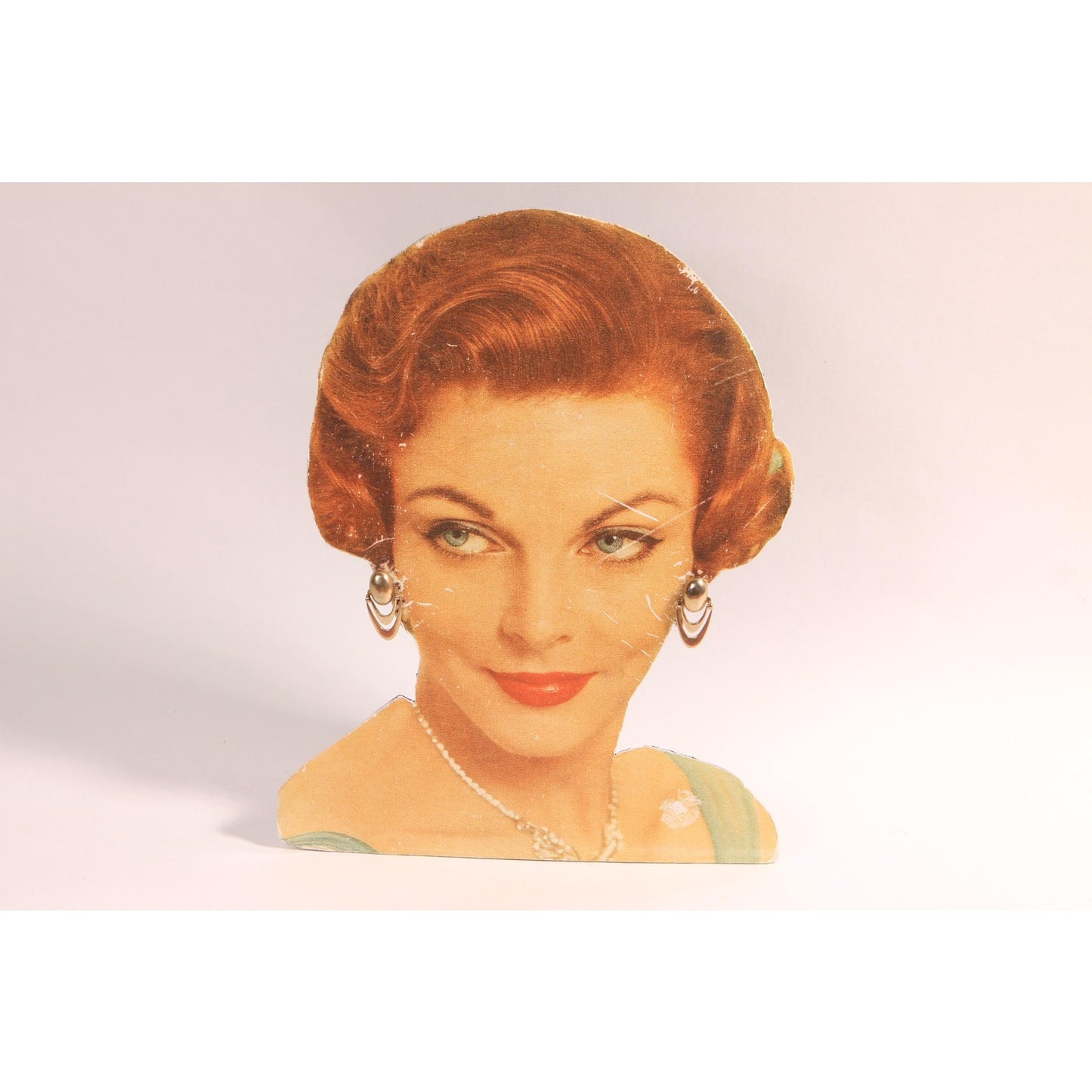 1950s Gold Tone Metal Drape Dangle Screw Back Earrings
