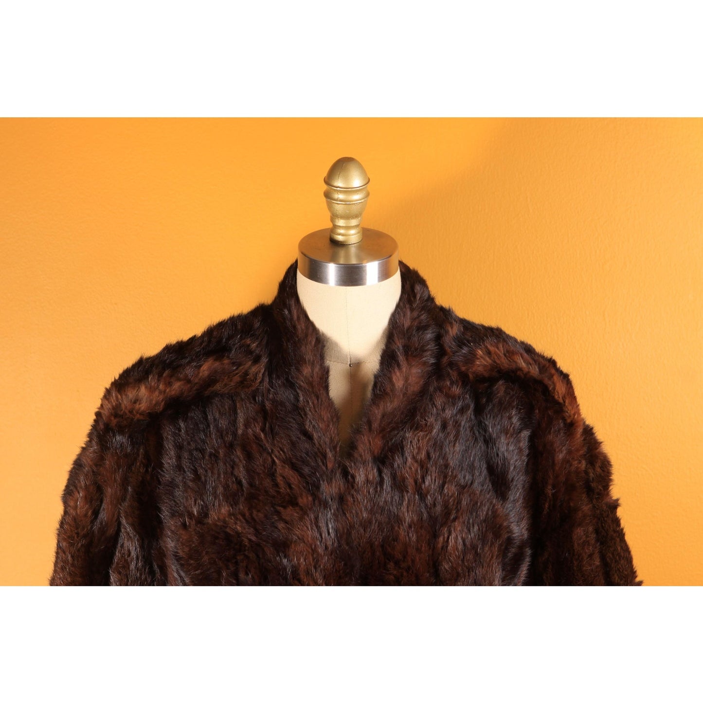 1940s Dark Brown Dyed Russian Squirrel Fur Cape -M-L