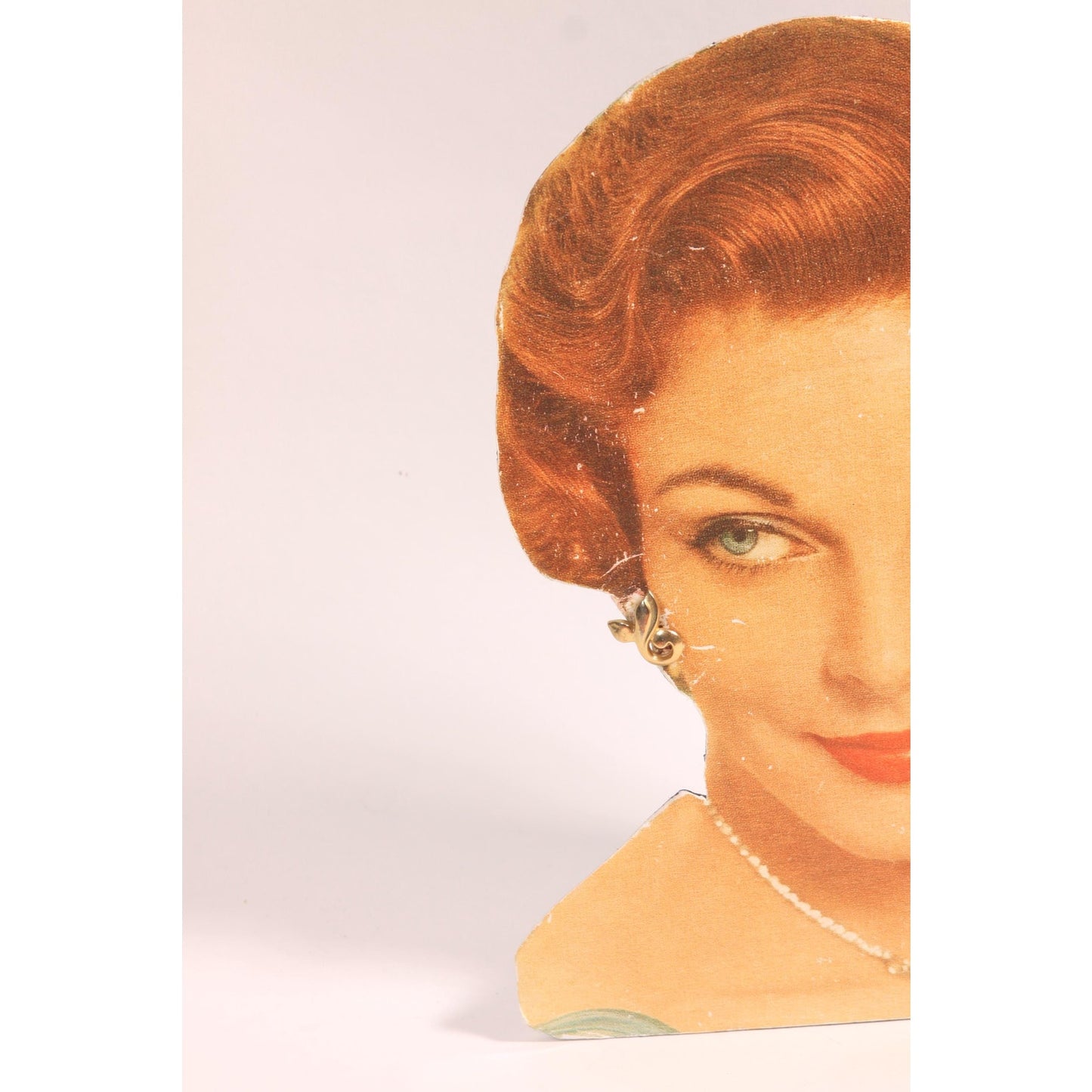1950s Gold Tone Metal Swirl Abstract Screw Back Earrings