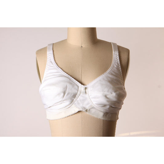 1970s White Light Padding Bow Detail bra by Jodee Surgical-40AA