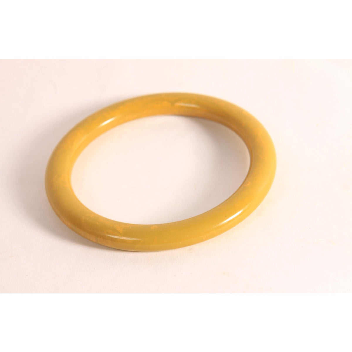 1940s 1950s Olive Green Swirl End of Day Bakelite Bangle Bracelet