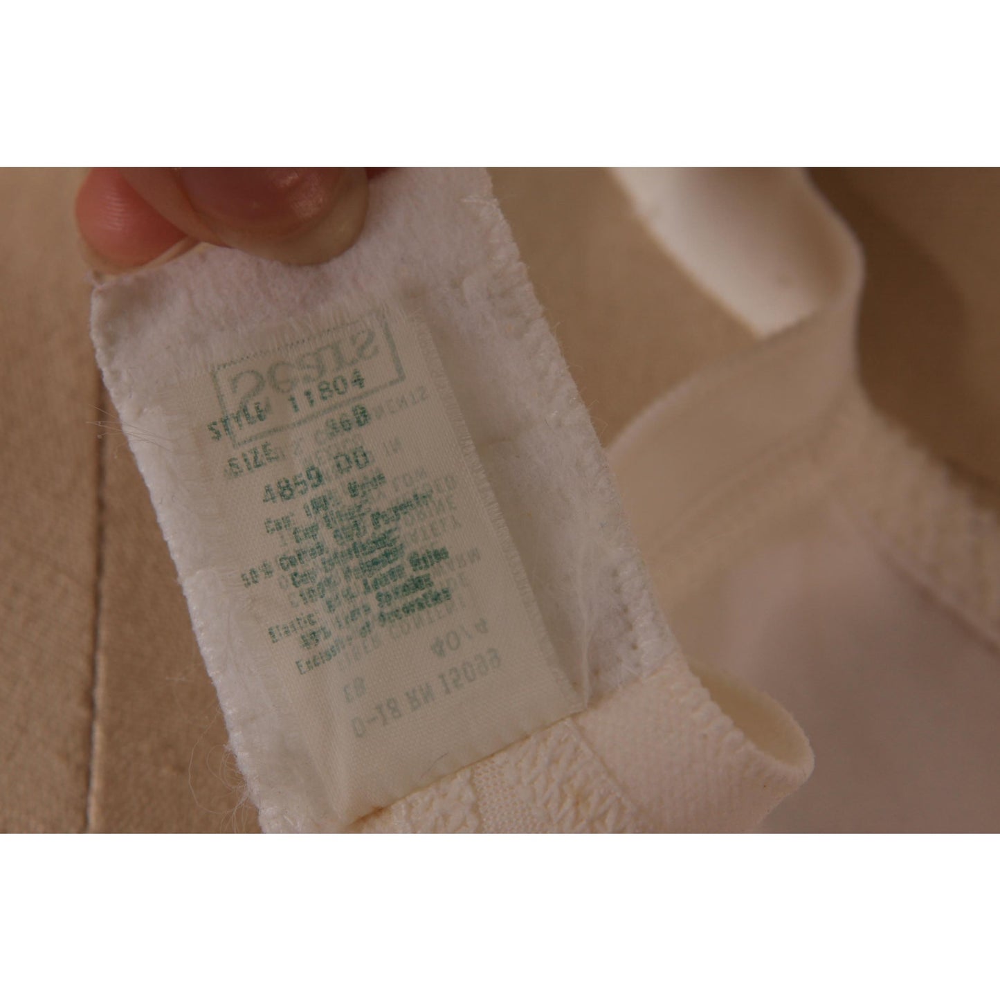 1970s White Foam Padded Cups Bow Detail Bra by Sears-36B