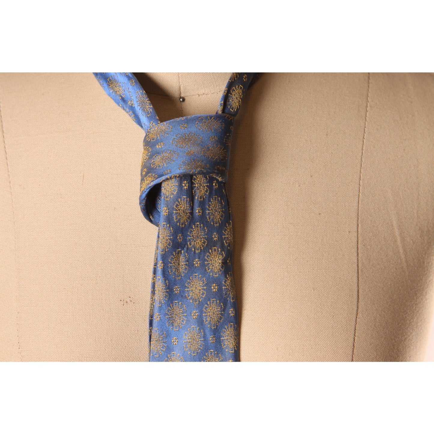 1950s Blue and Yellow Atomic Starburst Necktie Tie by Ties