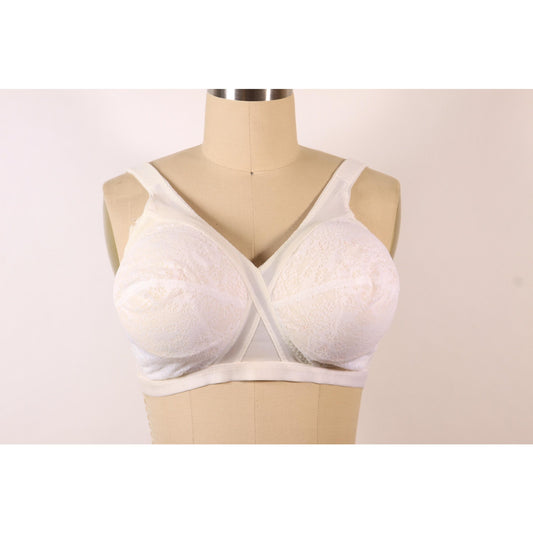 1970s Sheer White Lace Bra by Montgomery Ward-38D