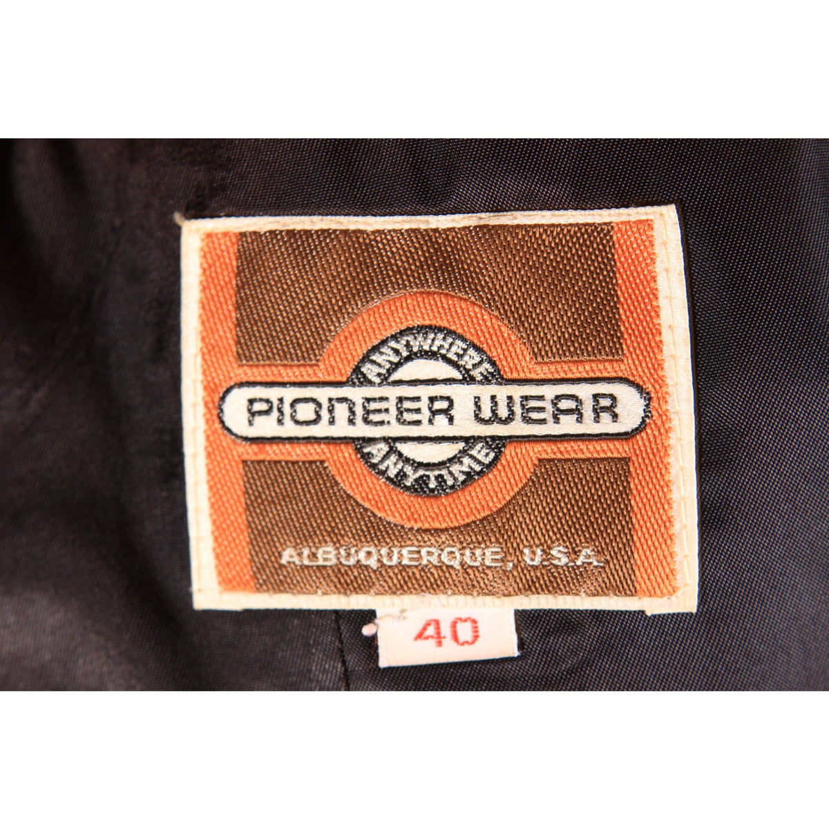 1970s Black Leather Western Style Long Sleeve Lined Mens Jacket by Pioneer Wear -L
