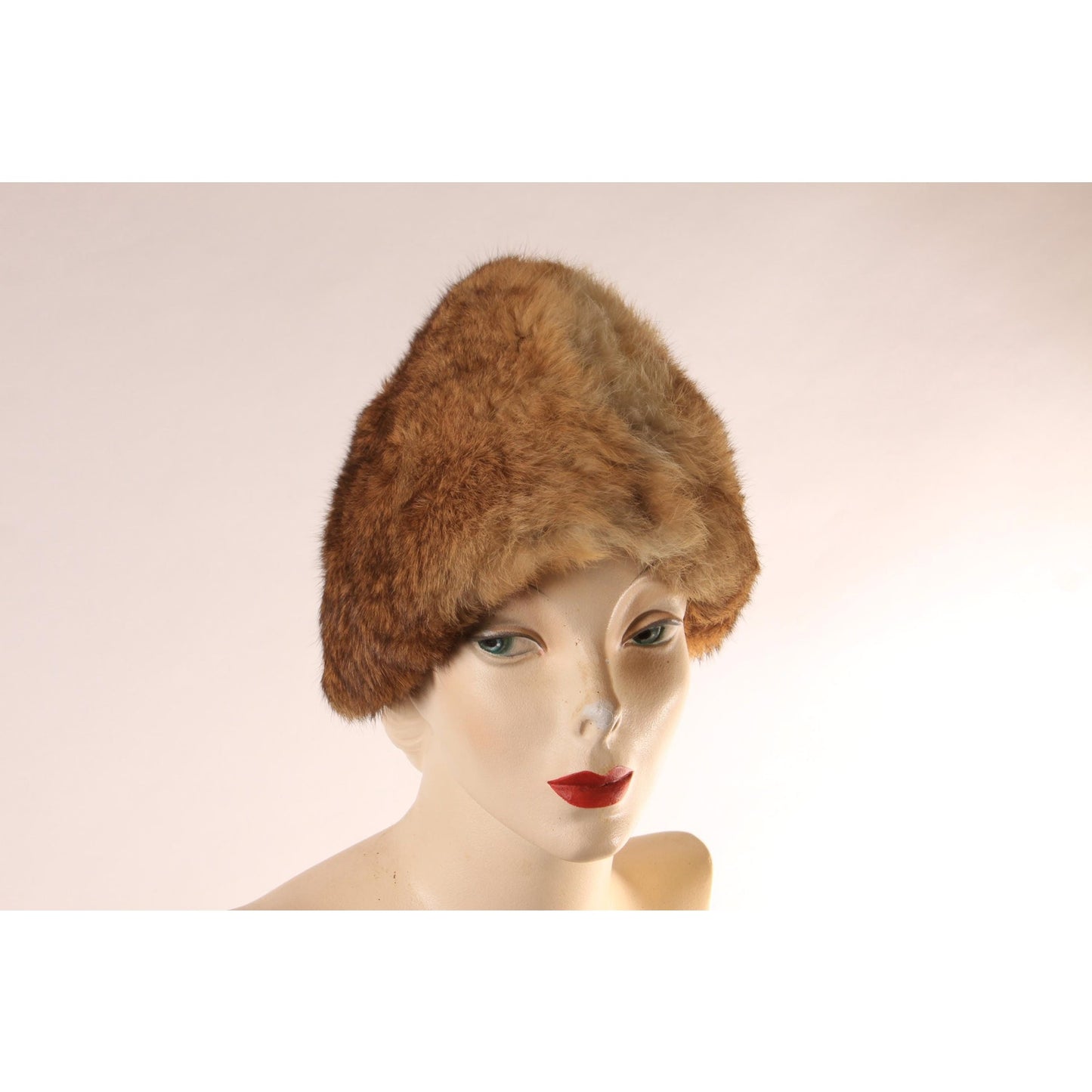 1970s Rabbit Fur Winter Cap Hat by Rabbadashery & Jennings