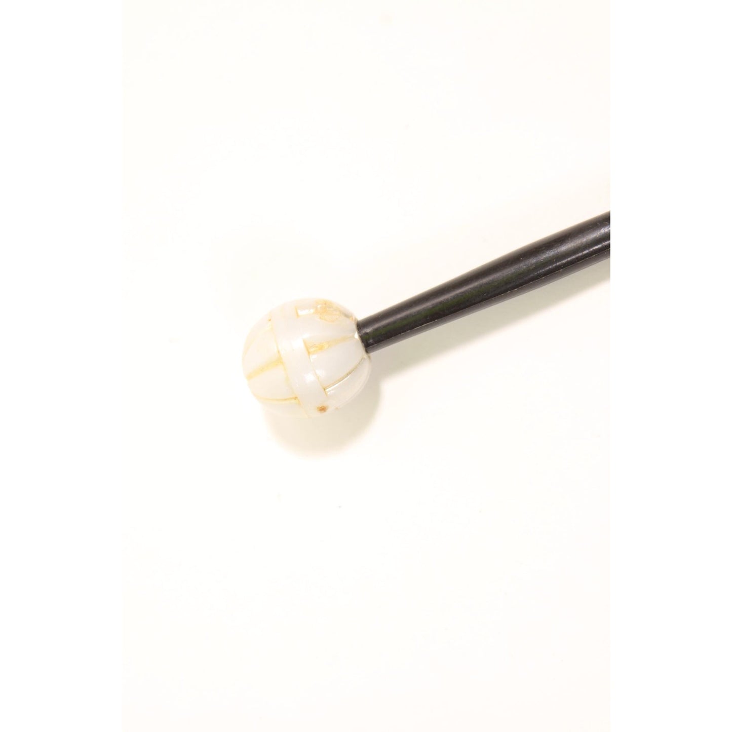 1940s 1950s Black and White Plastic Stick Hair Pin