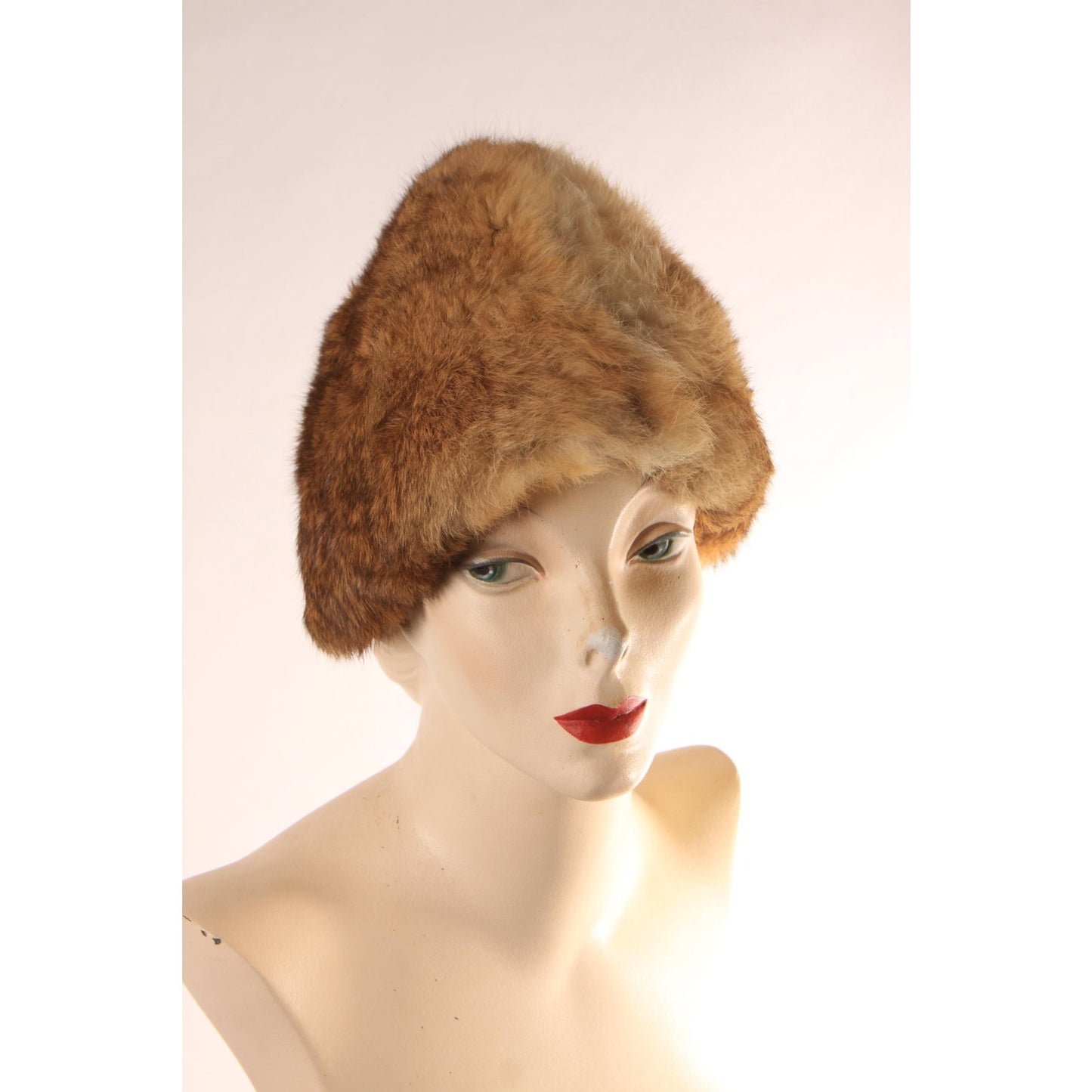 1970s Rabbit Fur Winter Cap Hat by Rabbadashery & Jennings