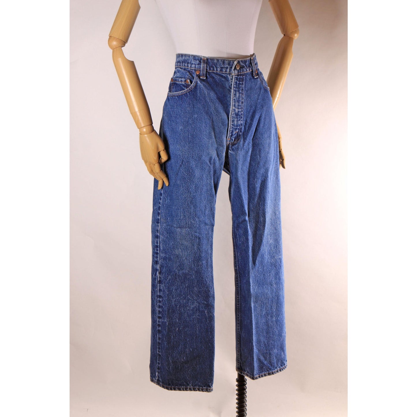 1980s Blue Denim 517 Mens Red Tab Jeans by Levi's - 36x29