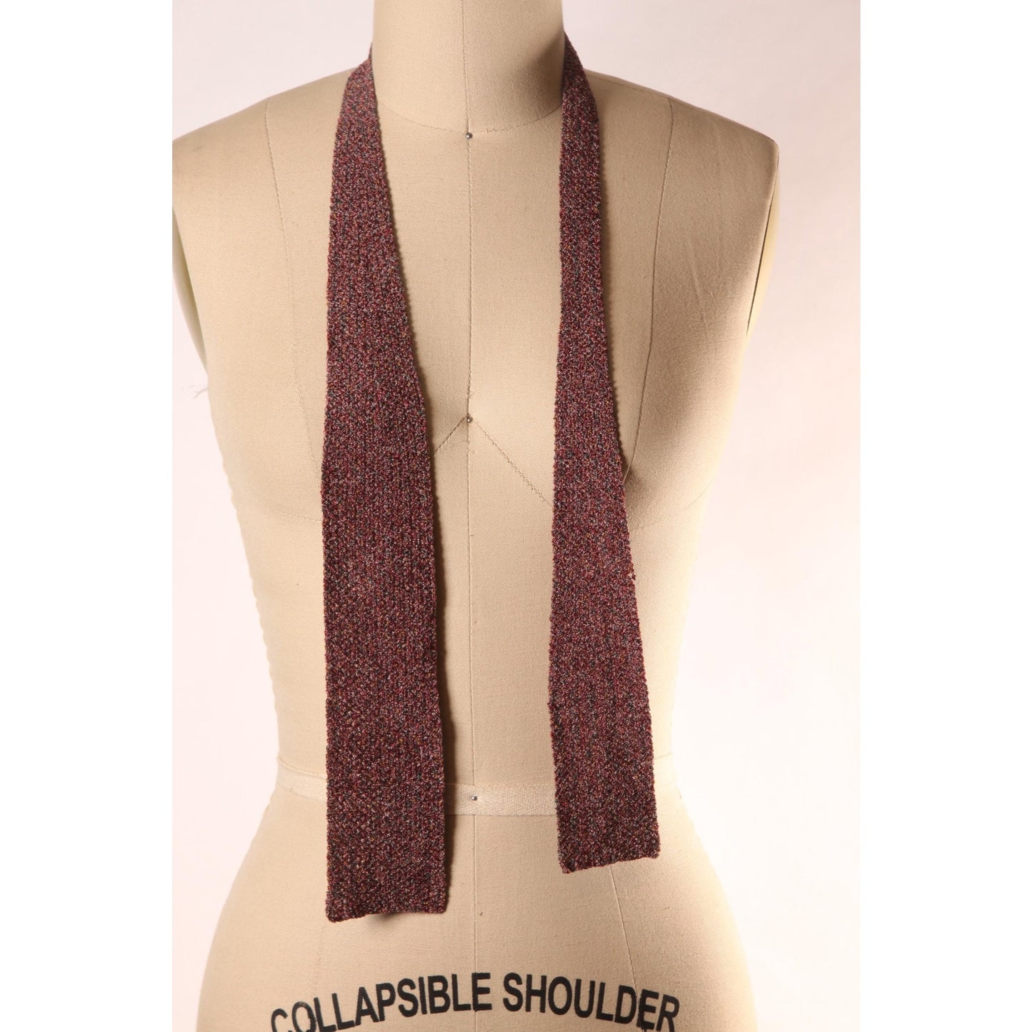1960s Purple and Pink Flecked Sweater Knit Necktie Tie