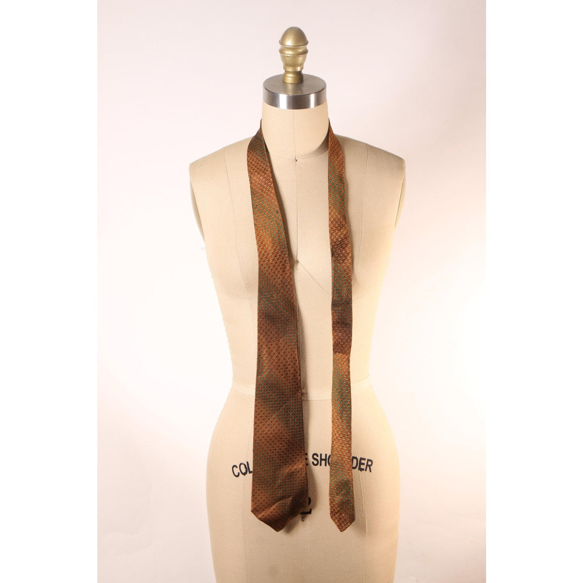 1970s Brown, Tan and Cream Ombre Fade Necktie Tie by Rhoda Woven in Italy