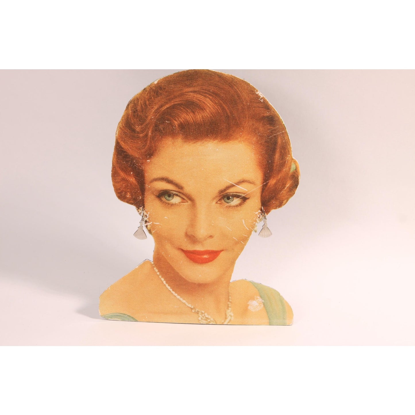 1960s Sterling Woman In Dress Silhouette Clip On Earrings
