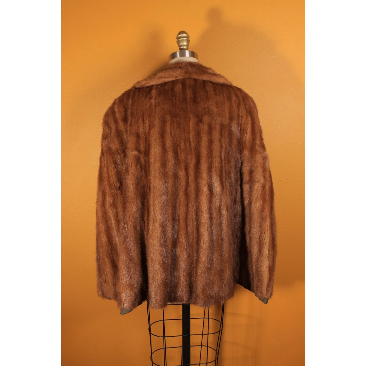 1940s Brown Mink Fur Coat Cape