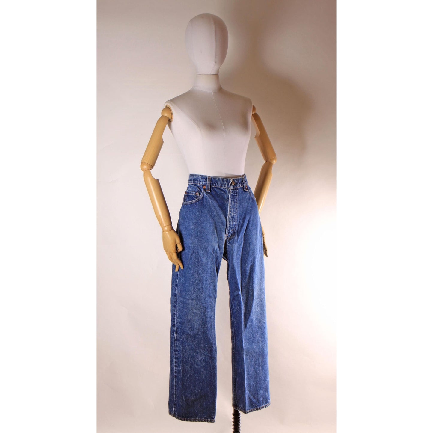 1980s Blue Denim 517 Mens Red Tab Jeans by Levi's - 36x29