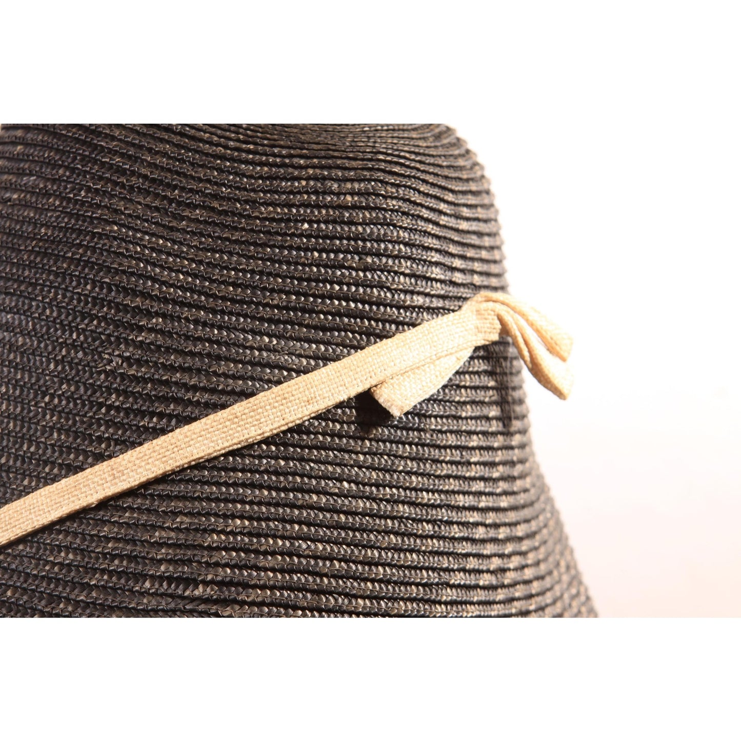 1950s Navy Blue and Cream Blue Lens Novelty Sunglasses Straw Bucket Sun Hat