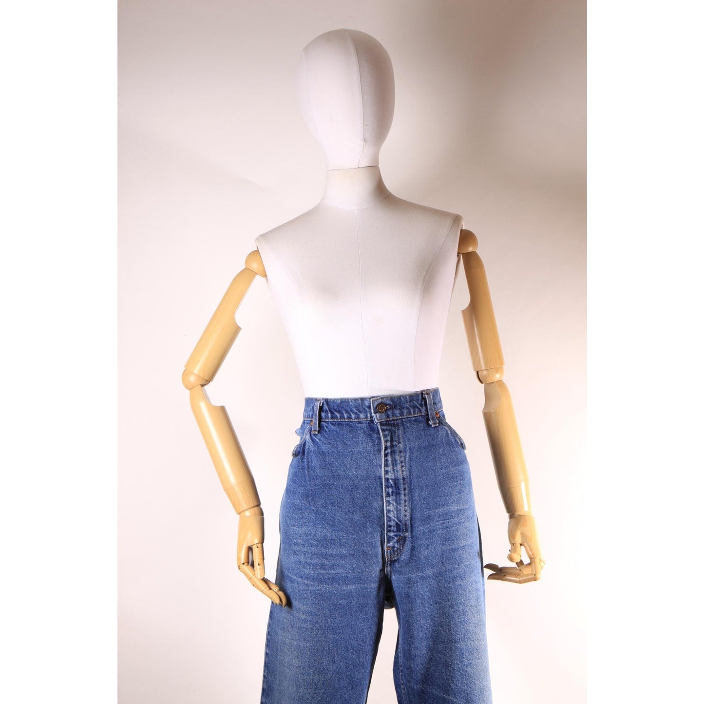 1970s 1980s Blue Denim Orange Tab 517 Jeans by Levi's -42x32