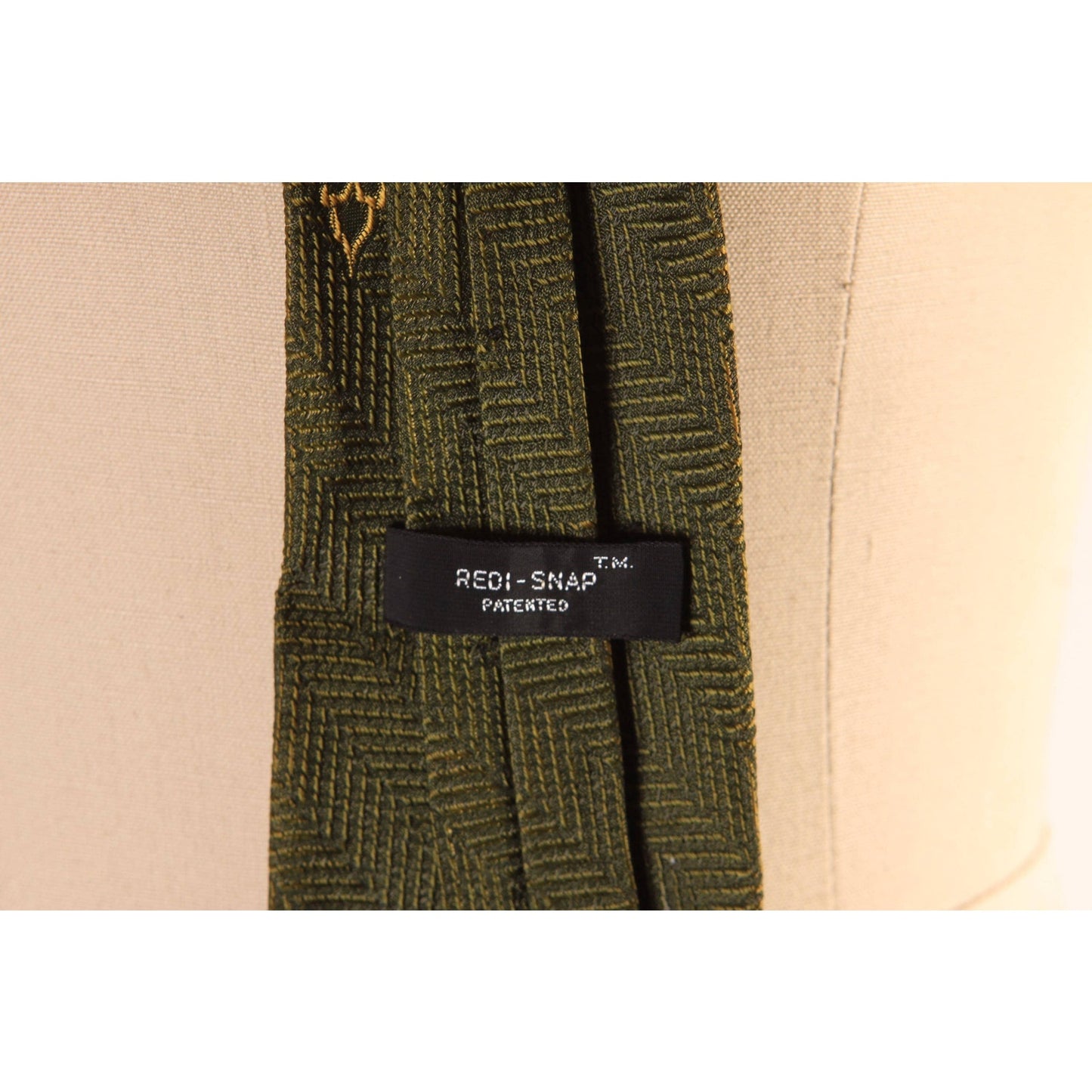 1970s Gray and Beige Clip on Tie by Redi-Snap