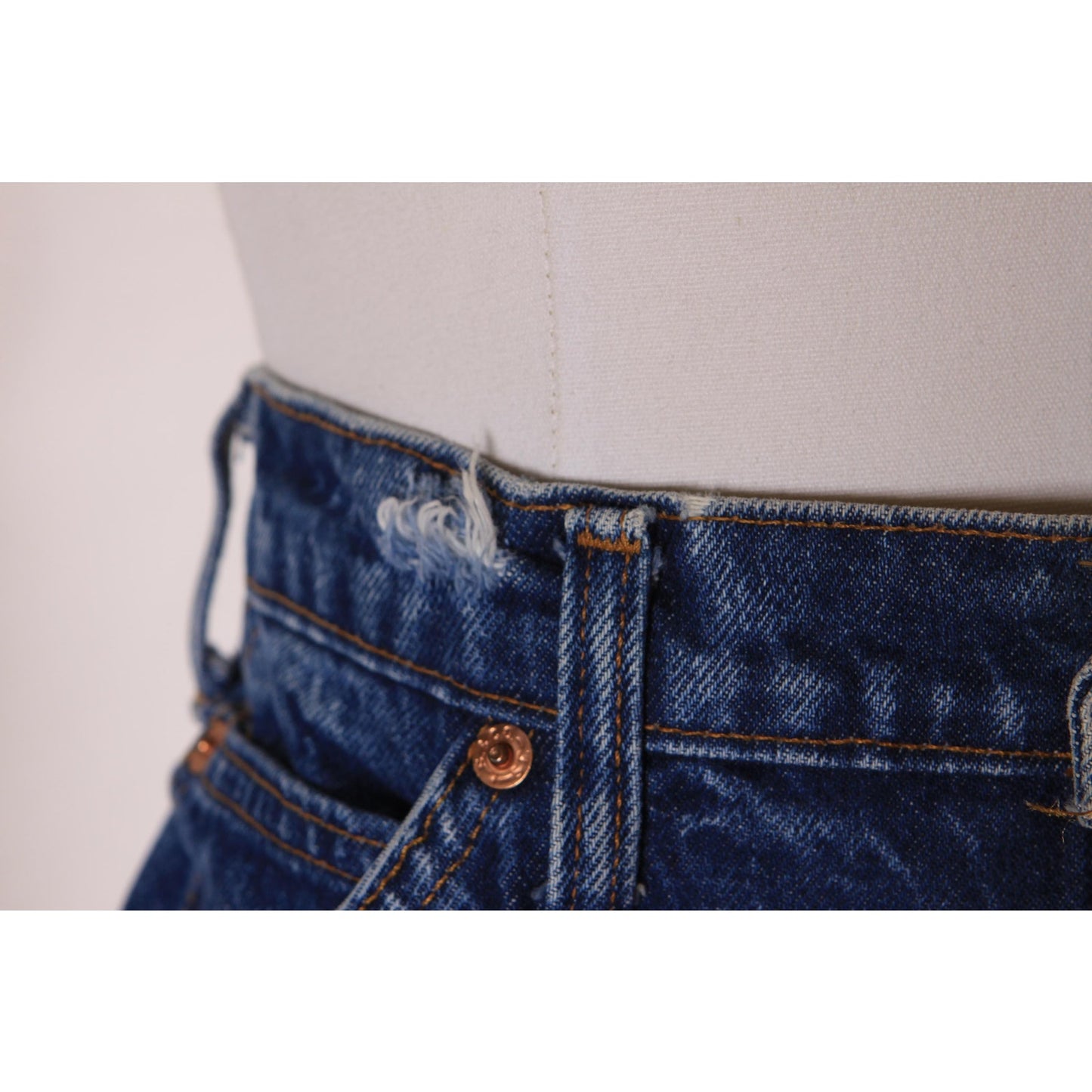 1980s Blue Denim 517 Mens Orange Tab Jeans by Levi's - 36x29