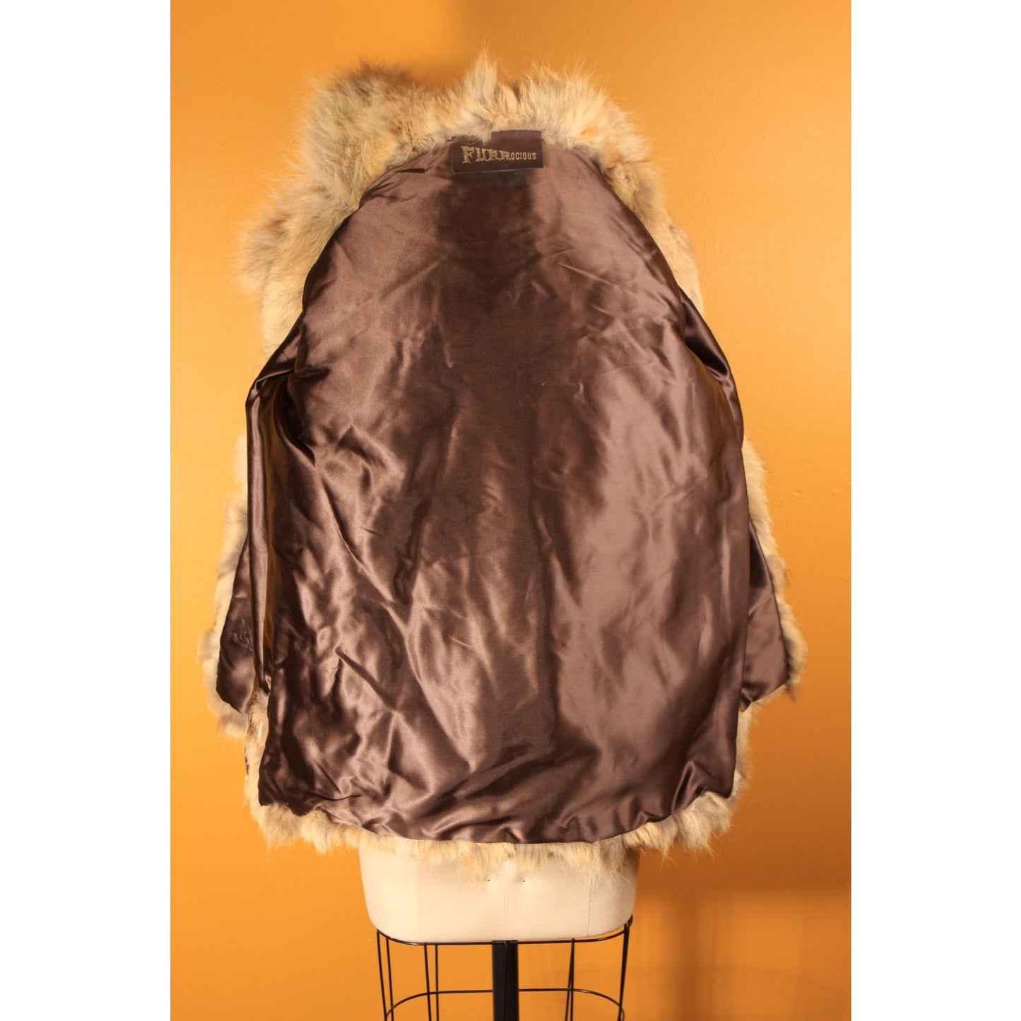1970s Brown and Tan Patchwork Coyote Fur Coat by Furrocious -M