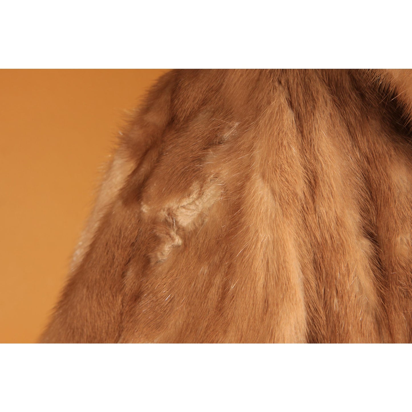 1950s Honey Brown Mink Fur Long Sleeve Pocketed Coat by Chajage's Atlanta -XL