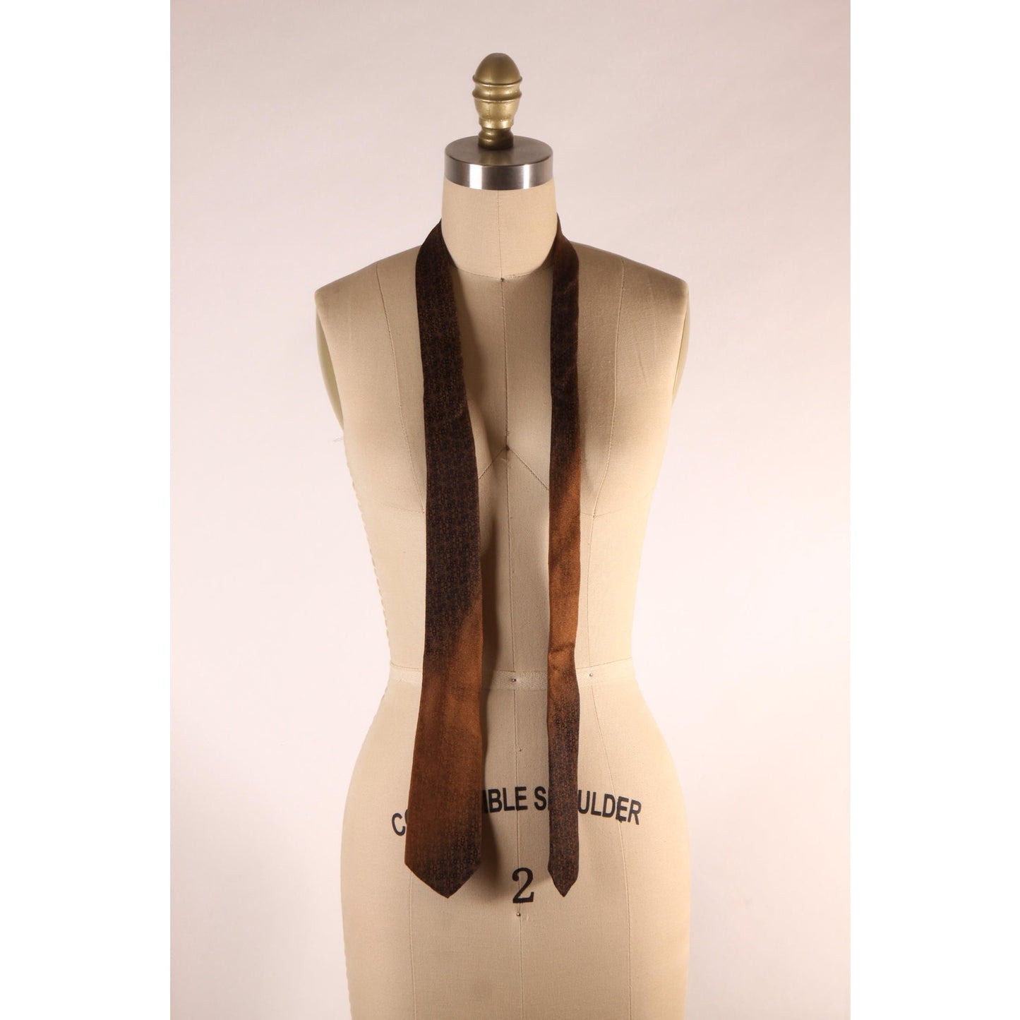 1950s Black and Brown Ombre Fade Necktie Tie by Webley