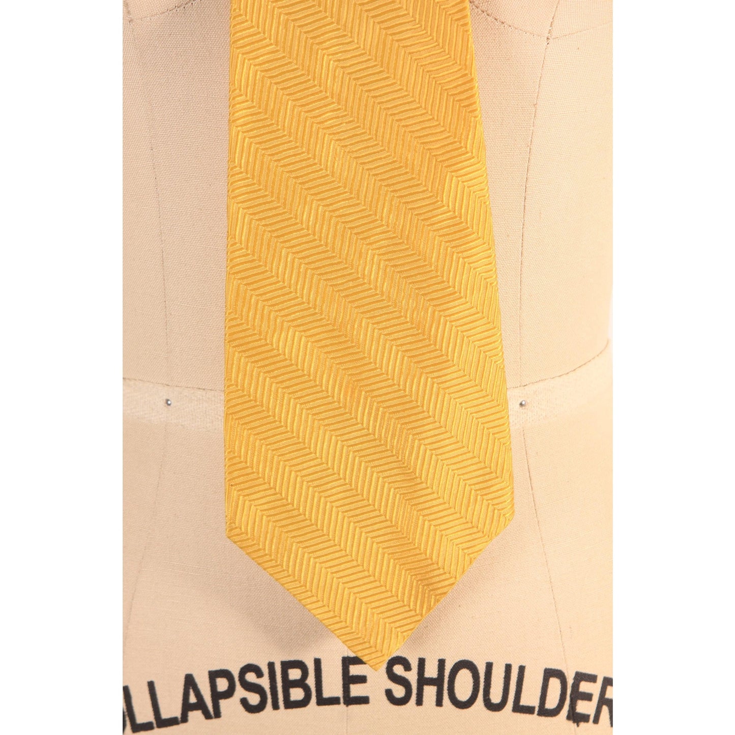 1960s Yellow Clip On Necktie Tie by Rhynecliffe