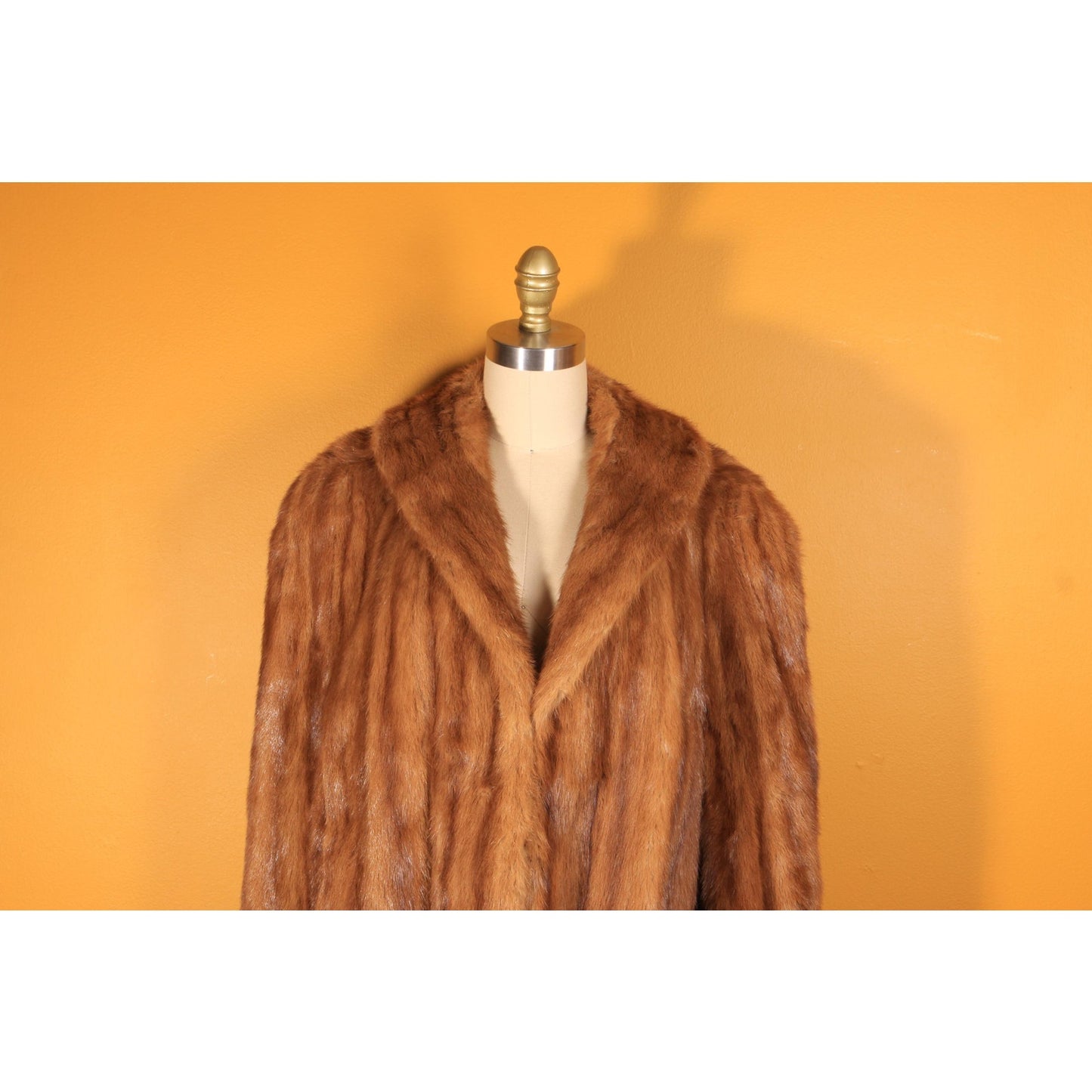 1940s Brown Mink Fur Coat Cape