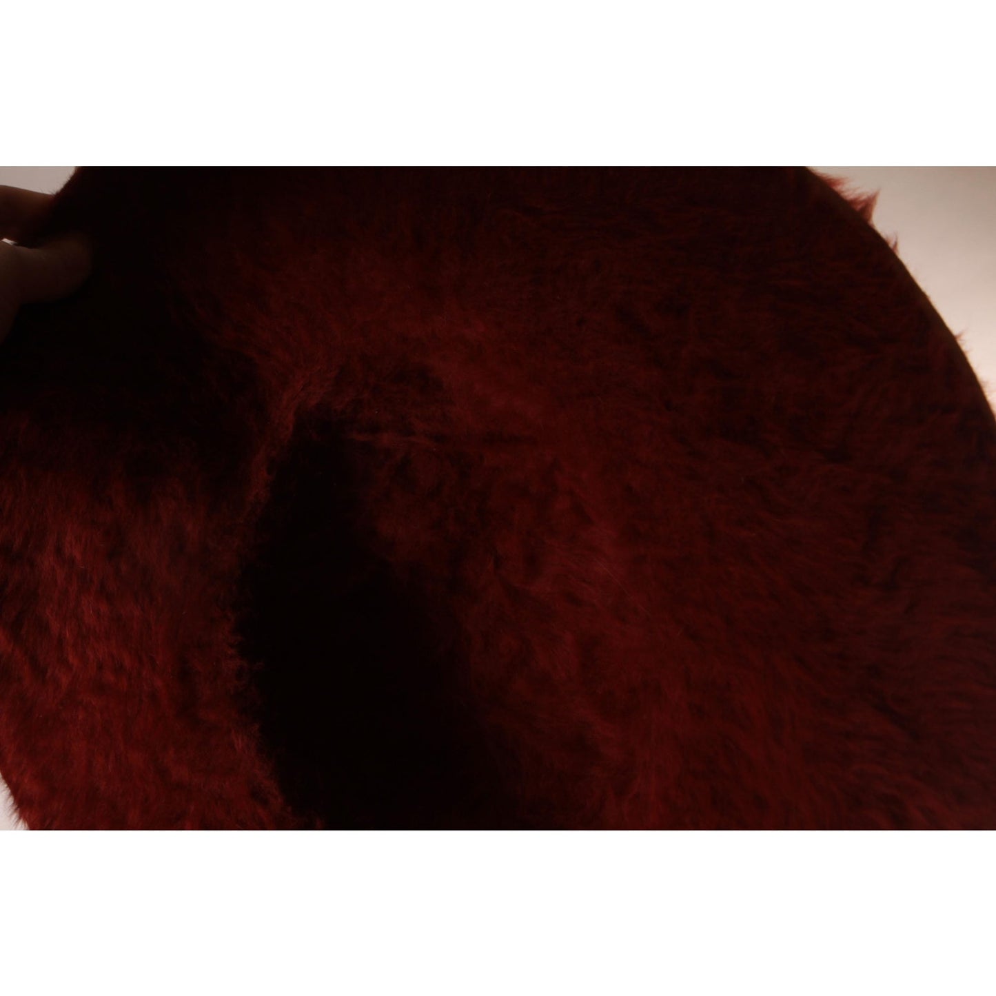 1980s Dark Red Felted Fur Wide Brim Hat